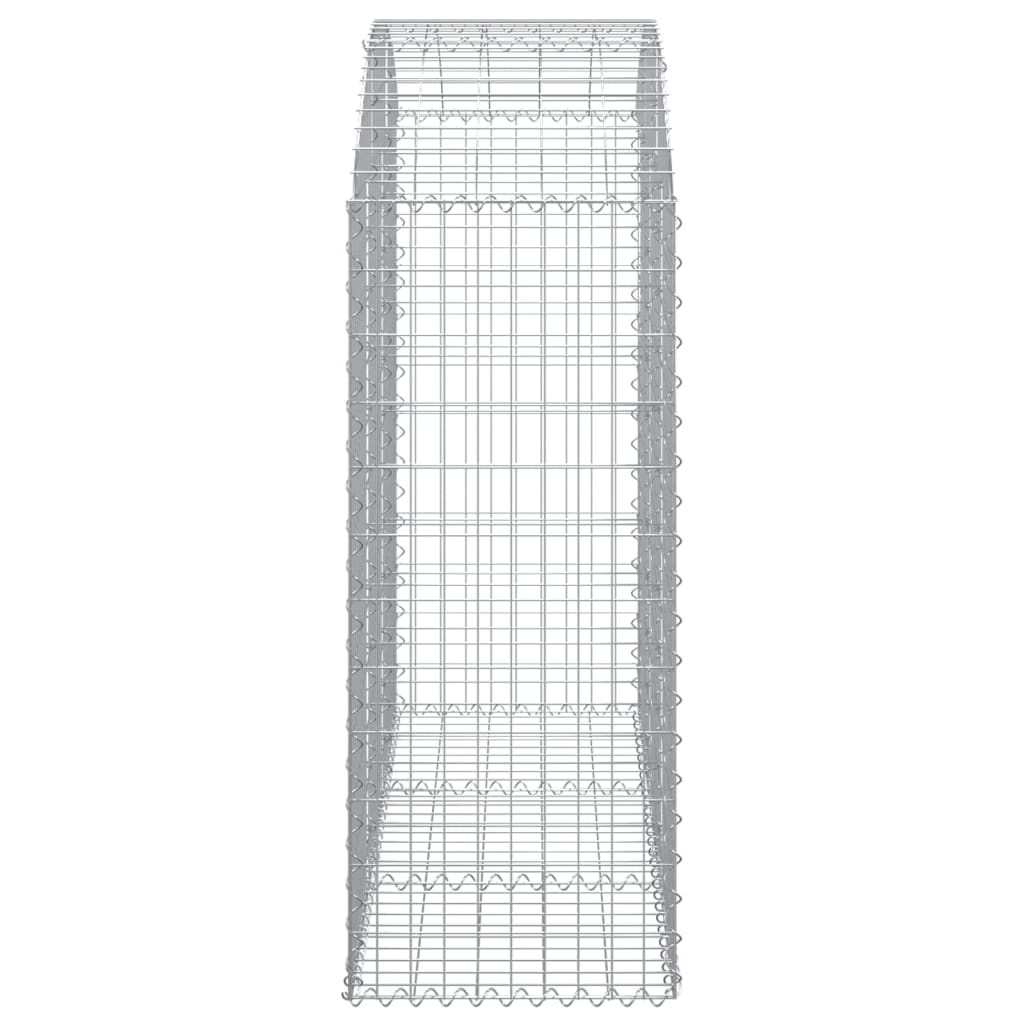buet gabionkurv 150x50x120/140 cm galvaniseret jern