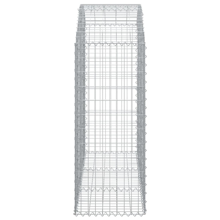 buet gabionkurv 150x50x120/140 cm galvaniseret jern