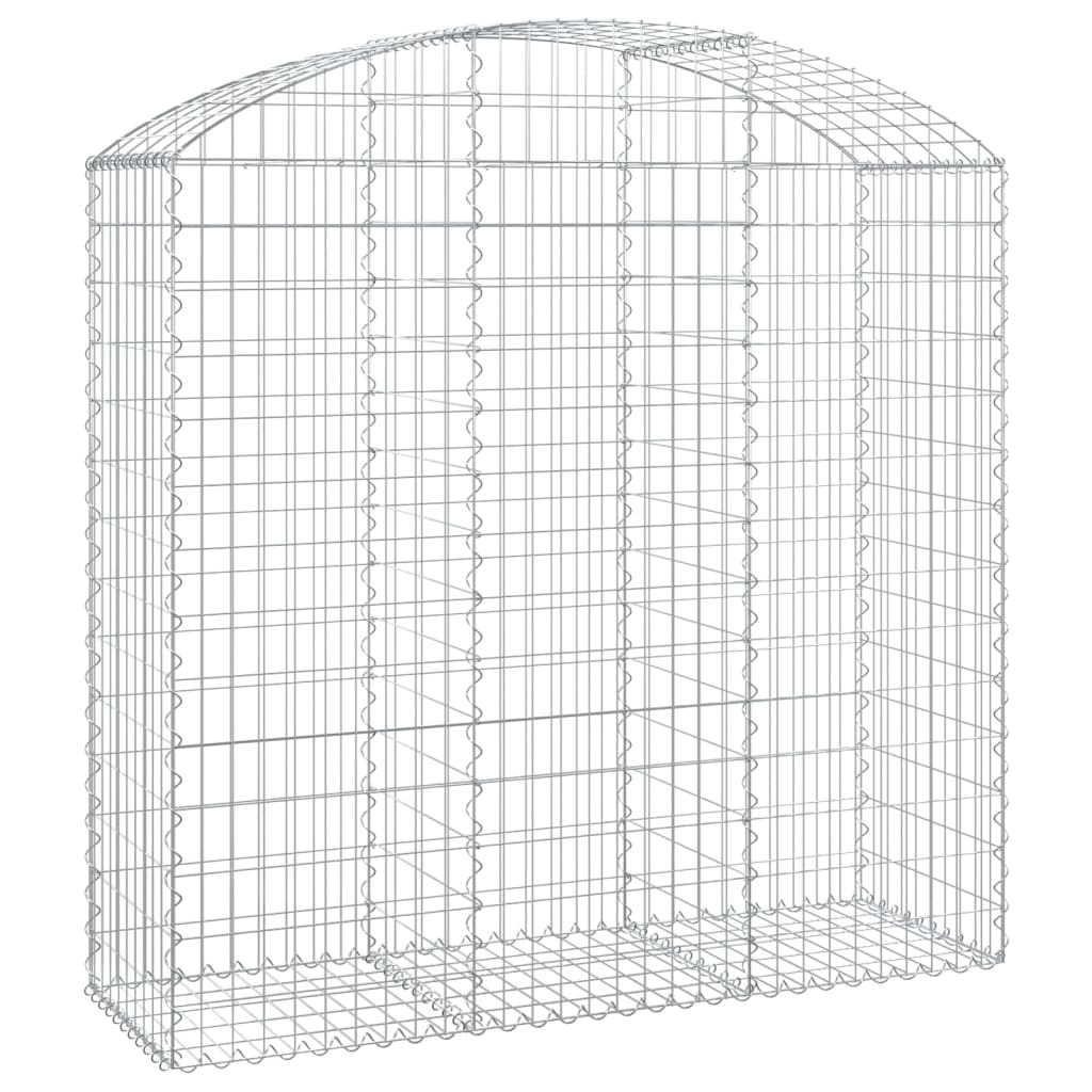 buet gabionkurv 150x50x140/160 cm galvaniseret jern