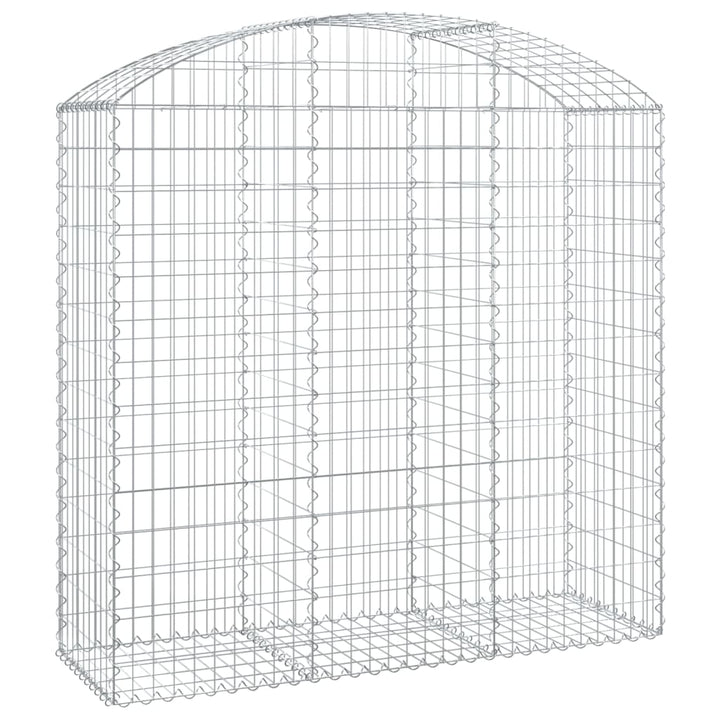 buet gabionkurv 150x50x140/160 cm galvaniseret jern