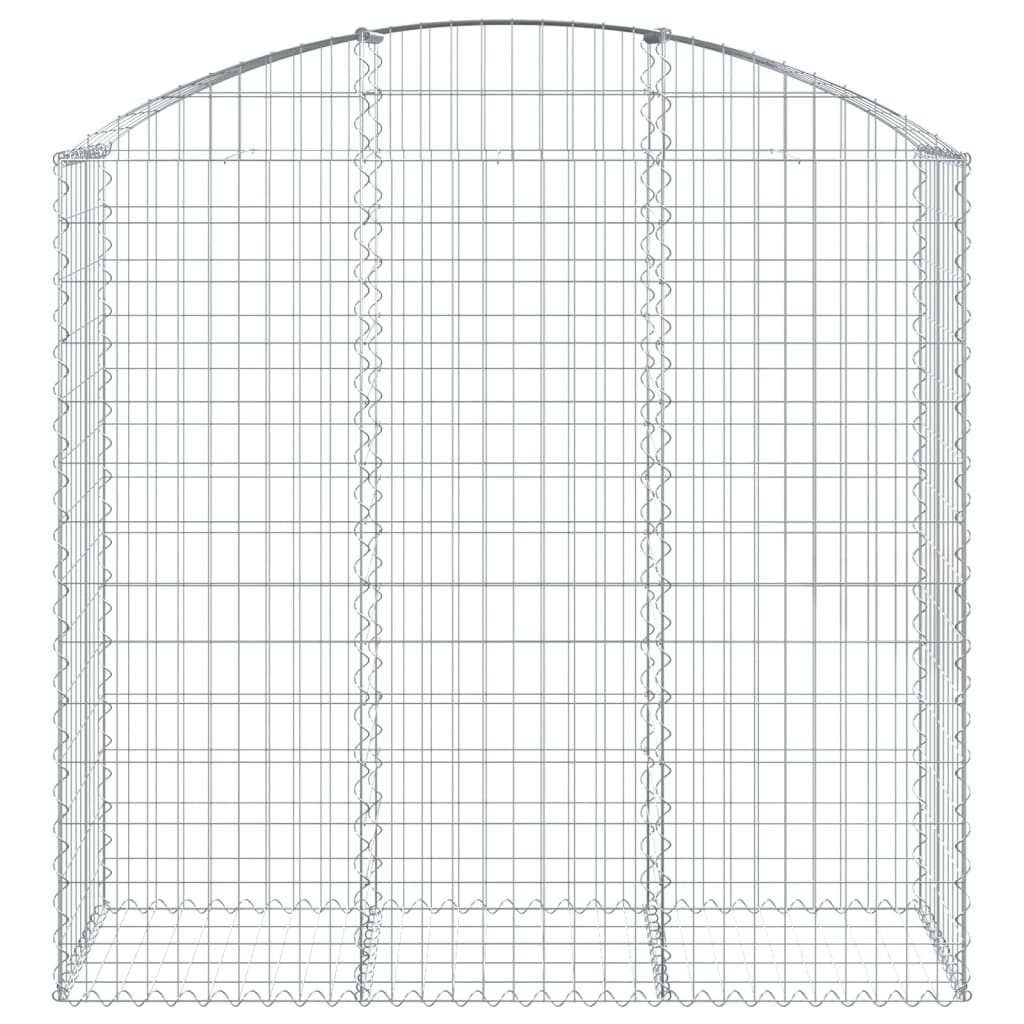 buet gabionkurv 150x50x140/160 cm galvaniseret jern