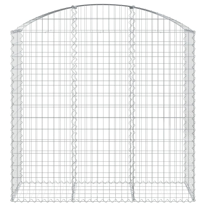 buet gabionkurv 150x50x140/160 cm galvaniseret jern