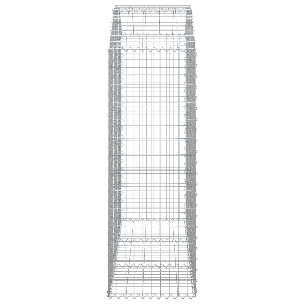 buet gabionkurv 150x50x140/160 cm galvaniseret jern