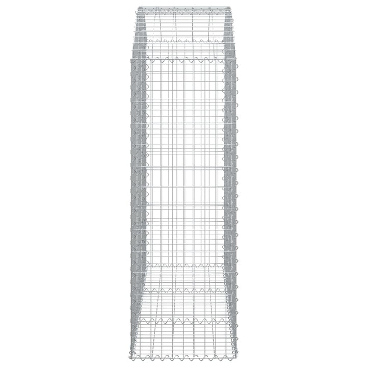 buet gabionkurv 150x50x140/160 cm galvaniseret jern