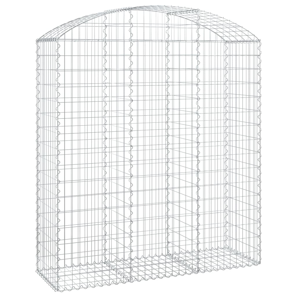 buet gabionkurv 150x50x160/180 cm galvaniseret jern