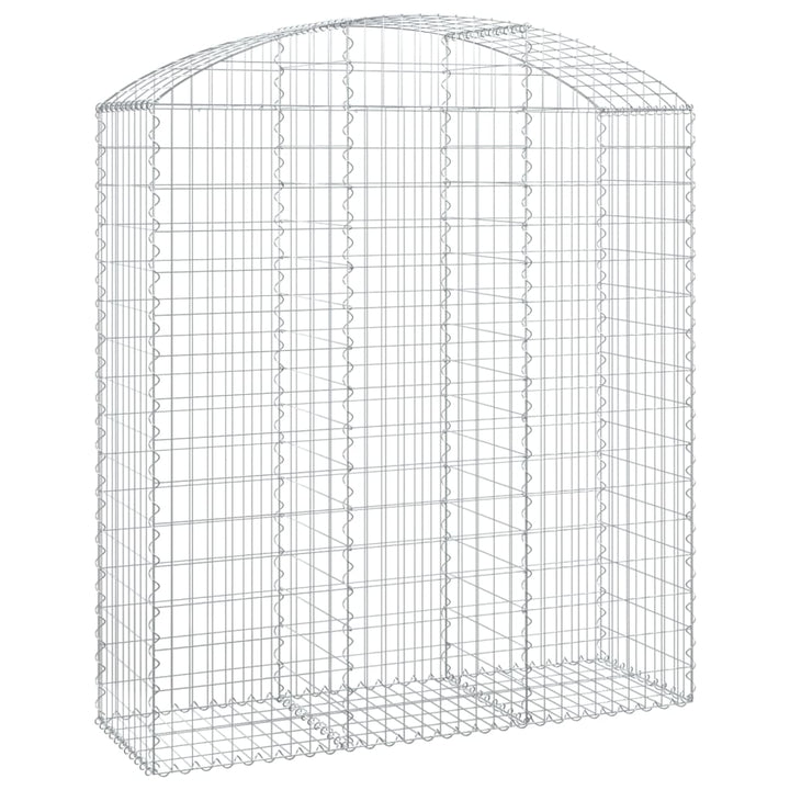 buet gabionkurv 150x50x160/180 cm galvaniseret jern