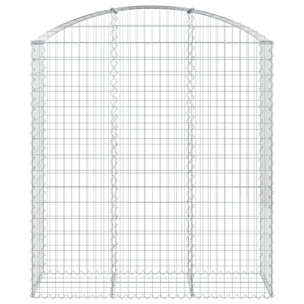 buet gabionkurv 150x50x160/180 cm galvaniseret jern