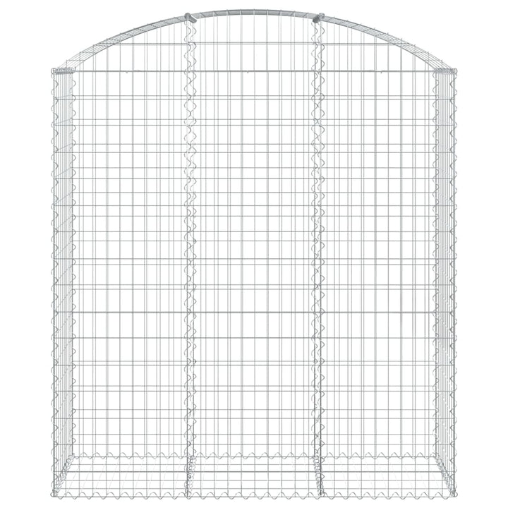 buet gabionkurv 150x50x160/180 cm galvaniseret jern