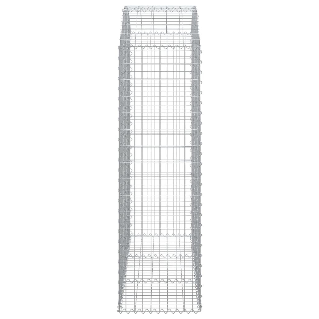 buet gabionkurv 150x50x160/180 cm galvaniseret jern