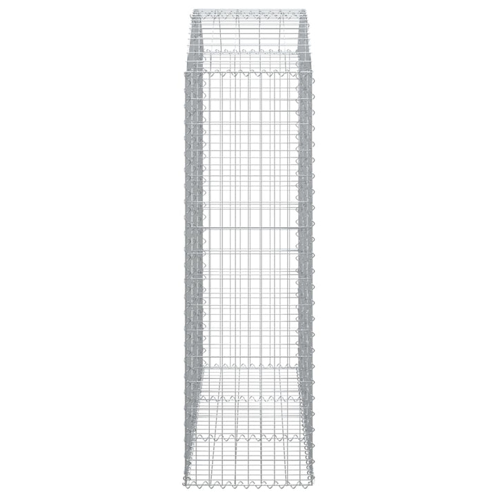 buet gabionkurv 150x50x160/180 cm galvaniseret jern