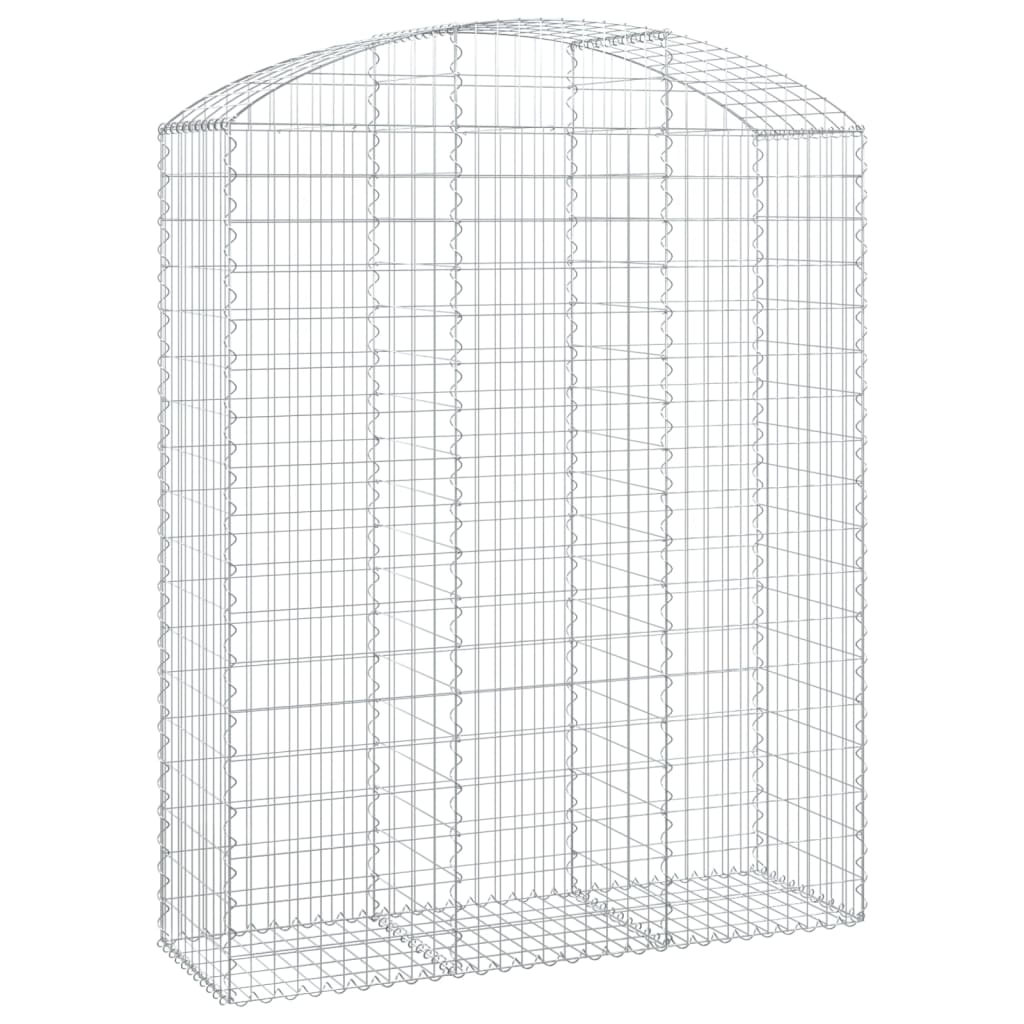 buet gabionkurv 150x50x180/200 cm galvaniseret jern