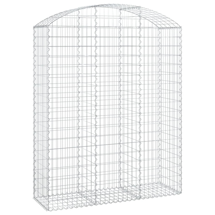 buet gabionkurv 150x50x180/200 cm galvaniseret jern