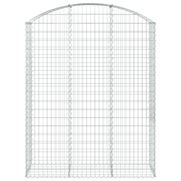 buet gabionkurv 150x50x180/200 cm galvaniseret jern
