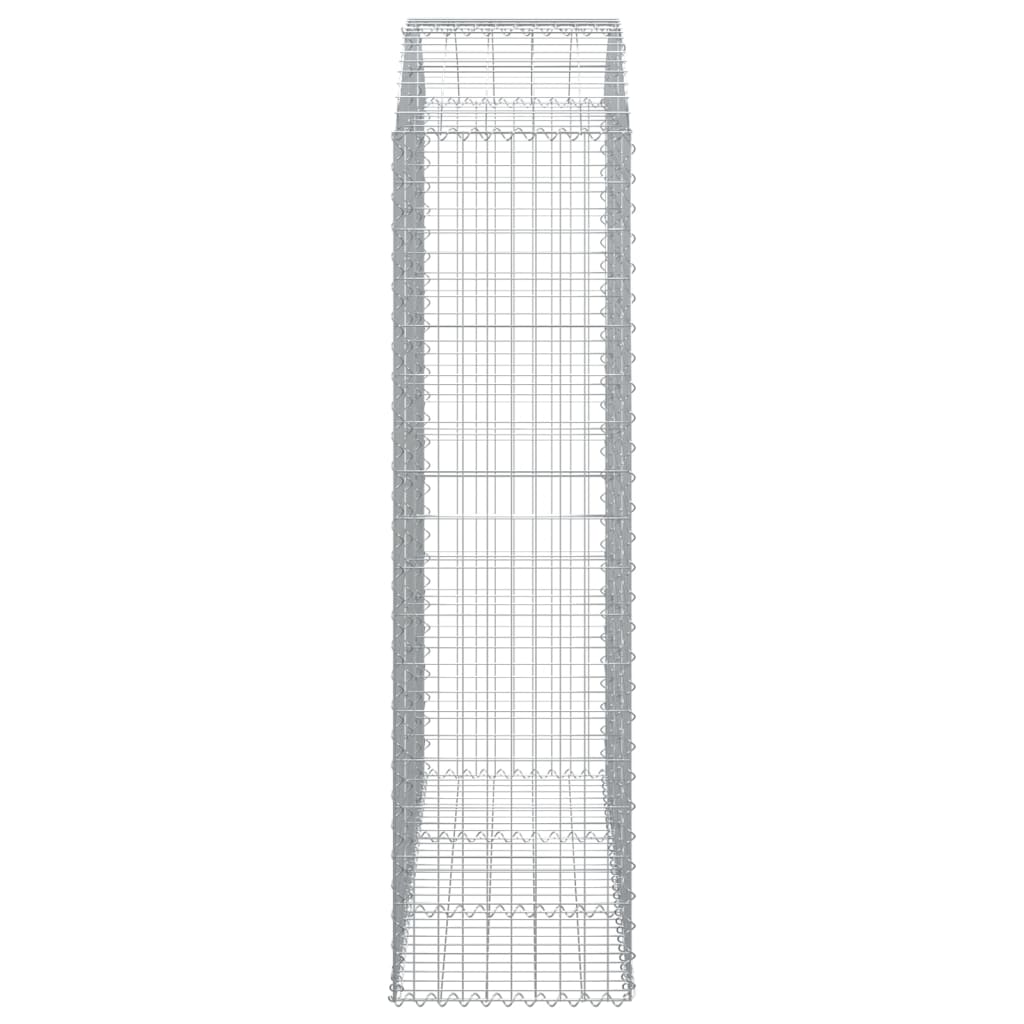 buet gabionkurv 150x50x180/200 cm galvaniseret jern