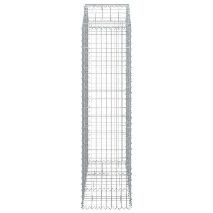 buet gabionkurv 150x50x180/200 cm galvaniseret jern