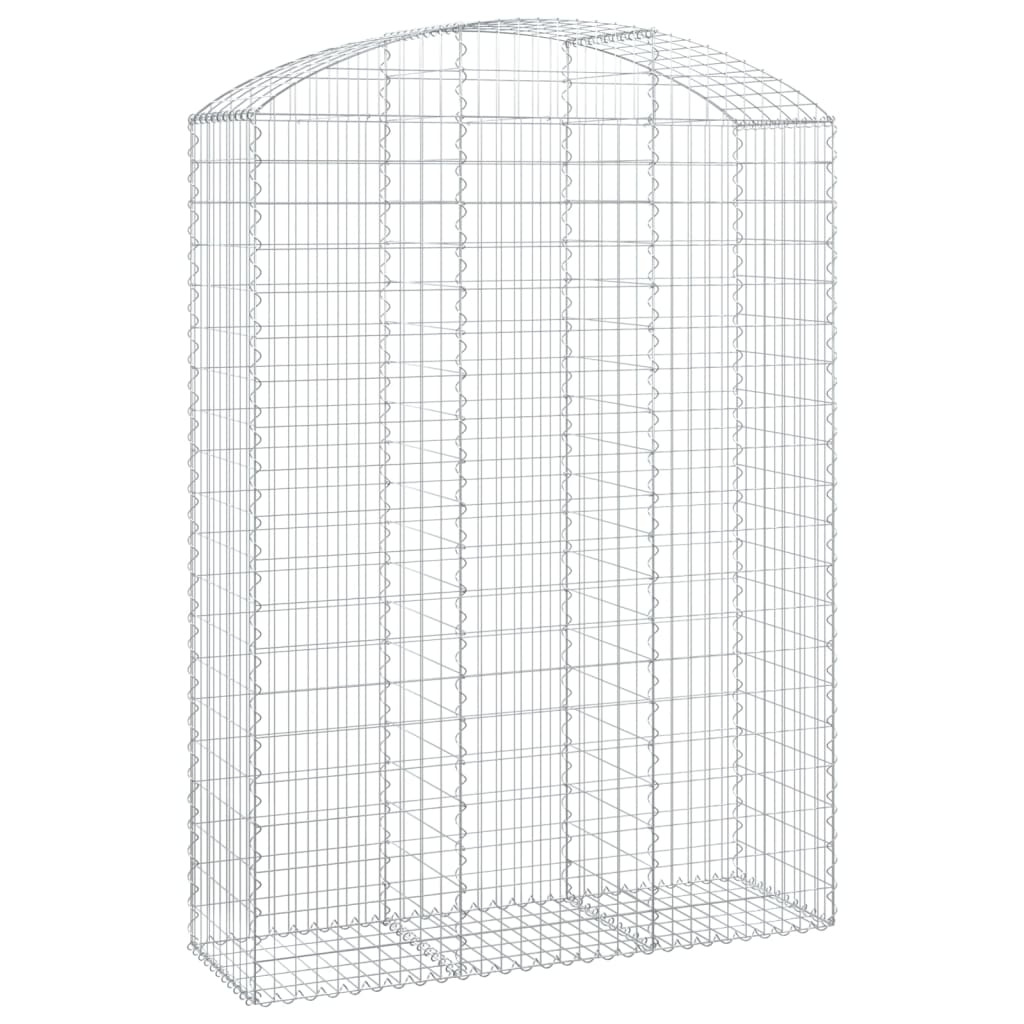 buet gabionkurv 150x50x200/220 cm galvaniseret jern