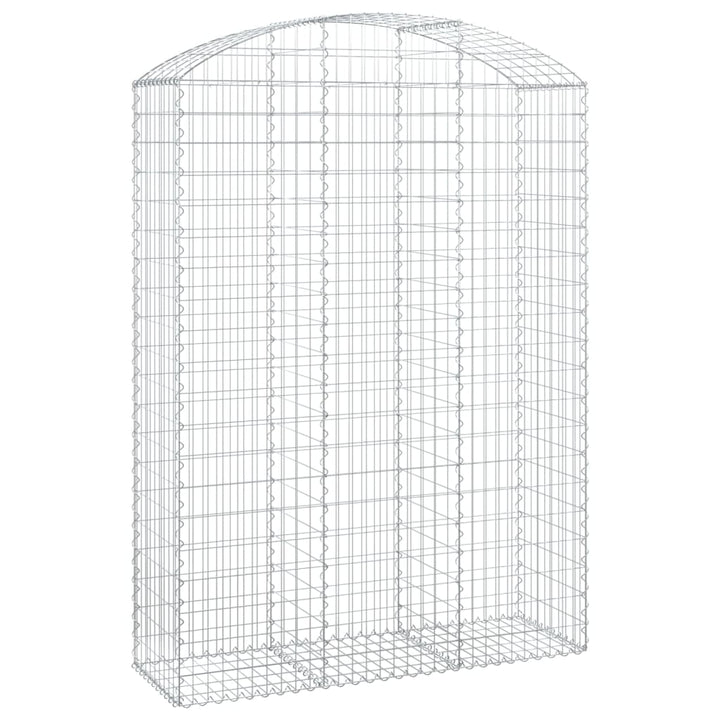 buet gabionkurv 150x50x200/220 cm galvaniseret jern