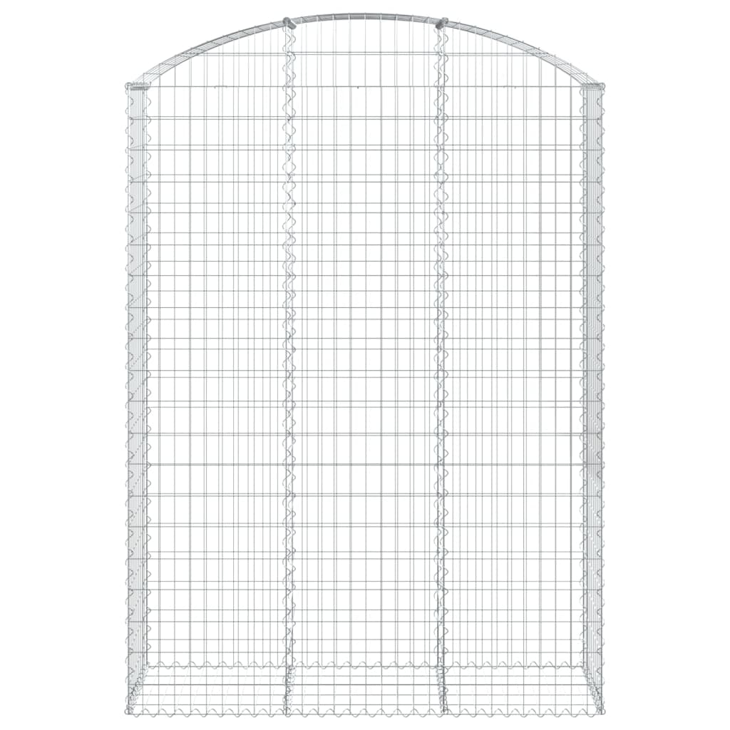 buet gabionkurv 150x50x200/220 cm galvaniseret jern