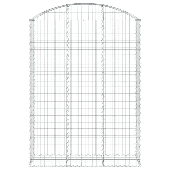buet gabionkurv 150x50x200/220 cm galvaniseret jern