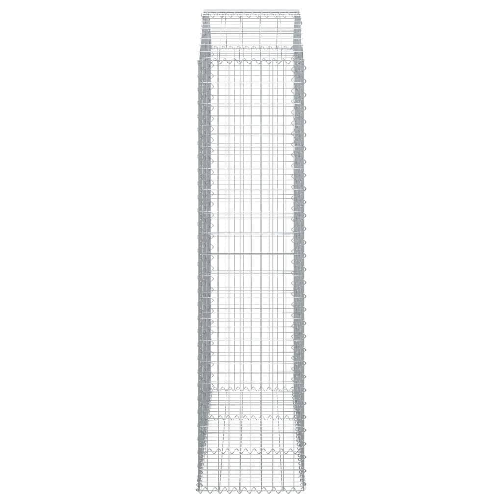 buet gabionkurv 150x50x200/220 cm galvaniseret jern
