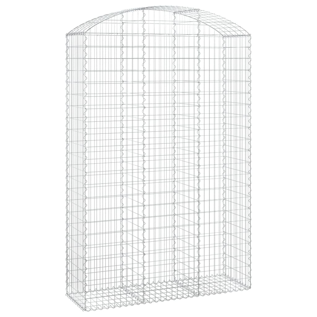 buet gabionkurv 150x50x220/240 cm galvaniseret jern
