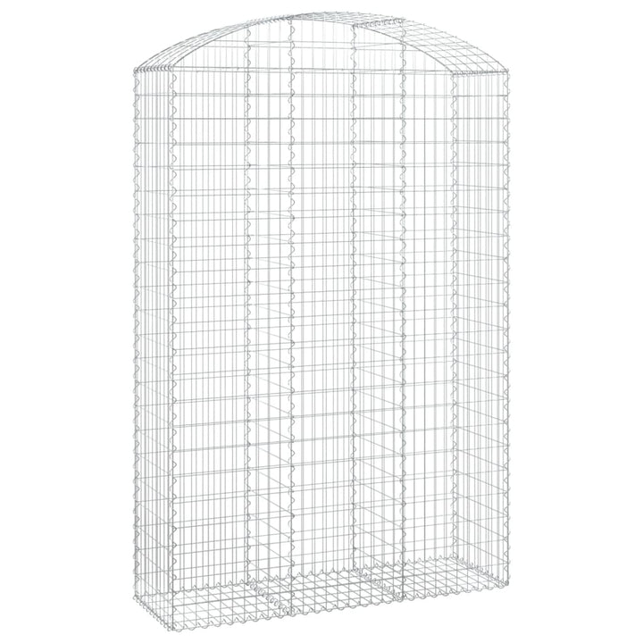 buet gabionkurv 150x50x220/240 cm galvaniseret jern