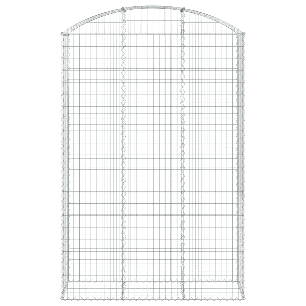 buet gabionkurv 150x50x220/240 cm galvaniseret jern