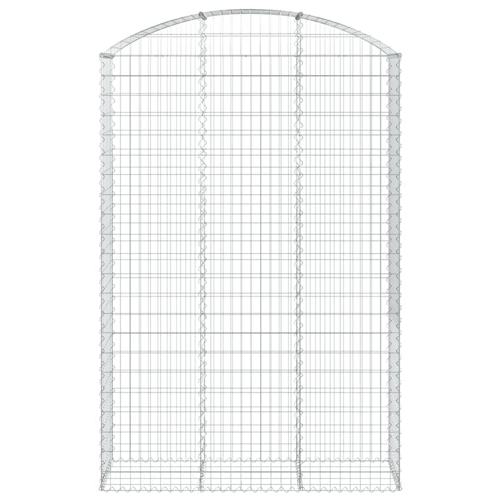 buet gabionkurv 150x50x220/240 cm galvaniseret jern