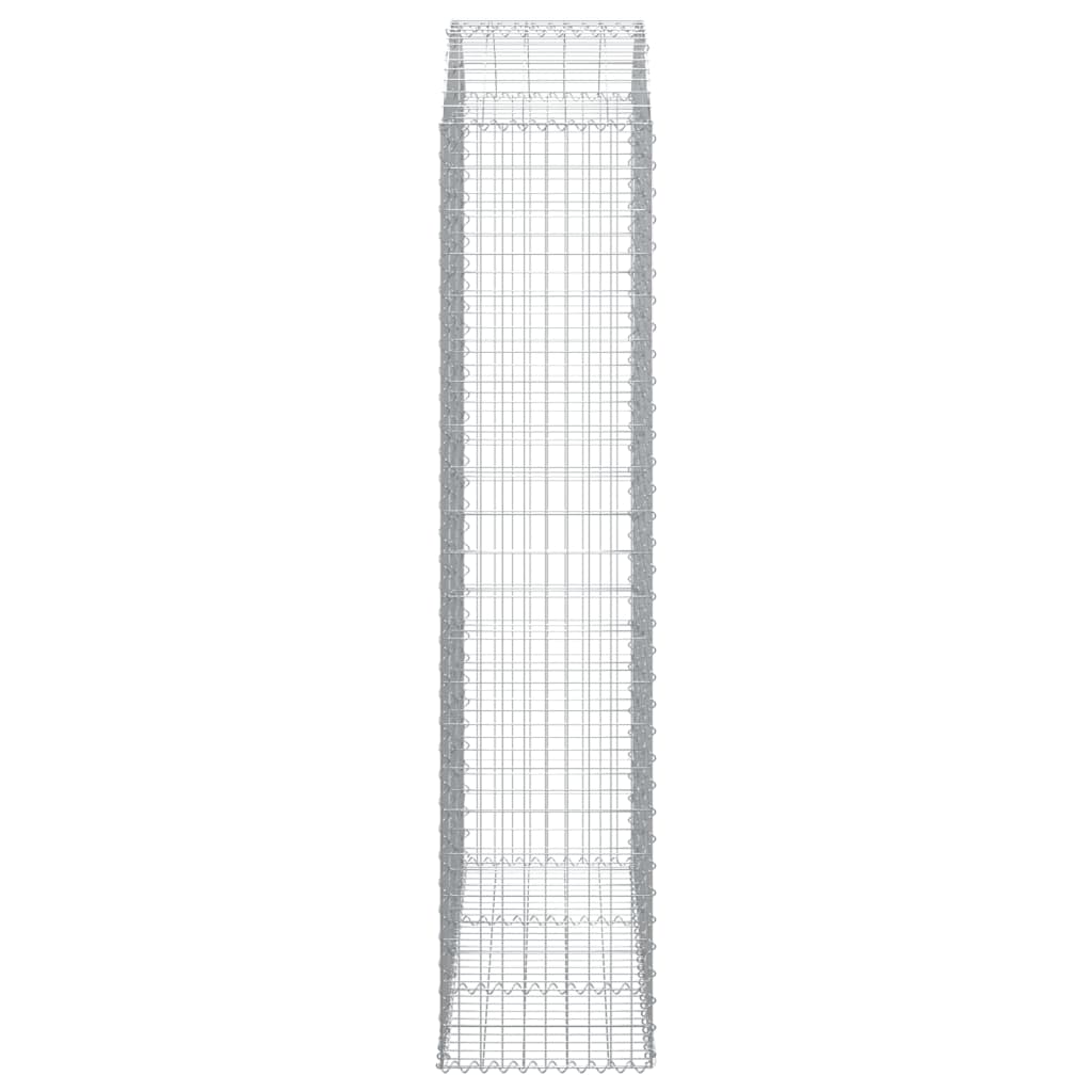 buet gabionkurv 150x50x220/240 cm galvaniseret jern