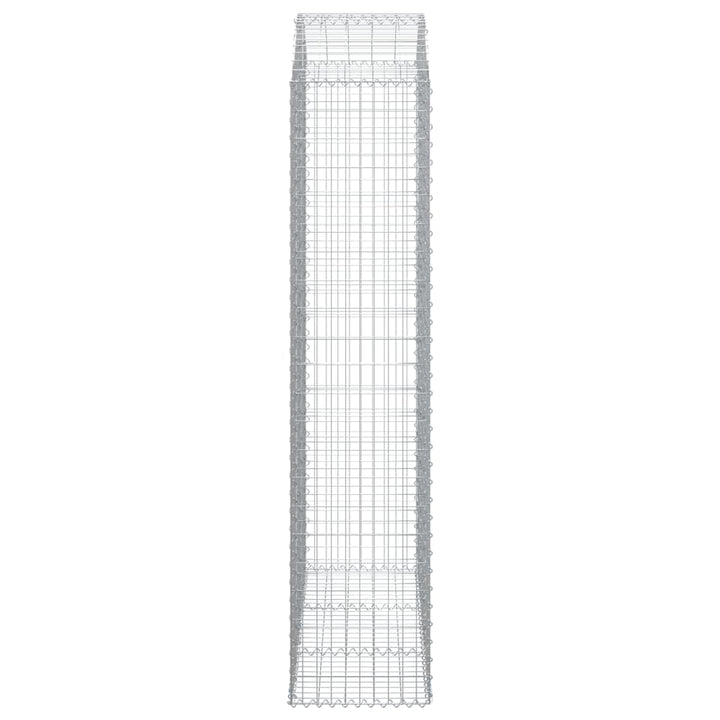 buet gabionkurv 150x50x220/240 cm galvaniseret jern
