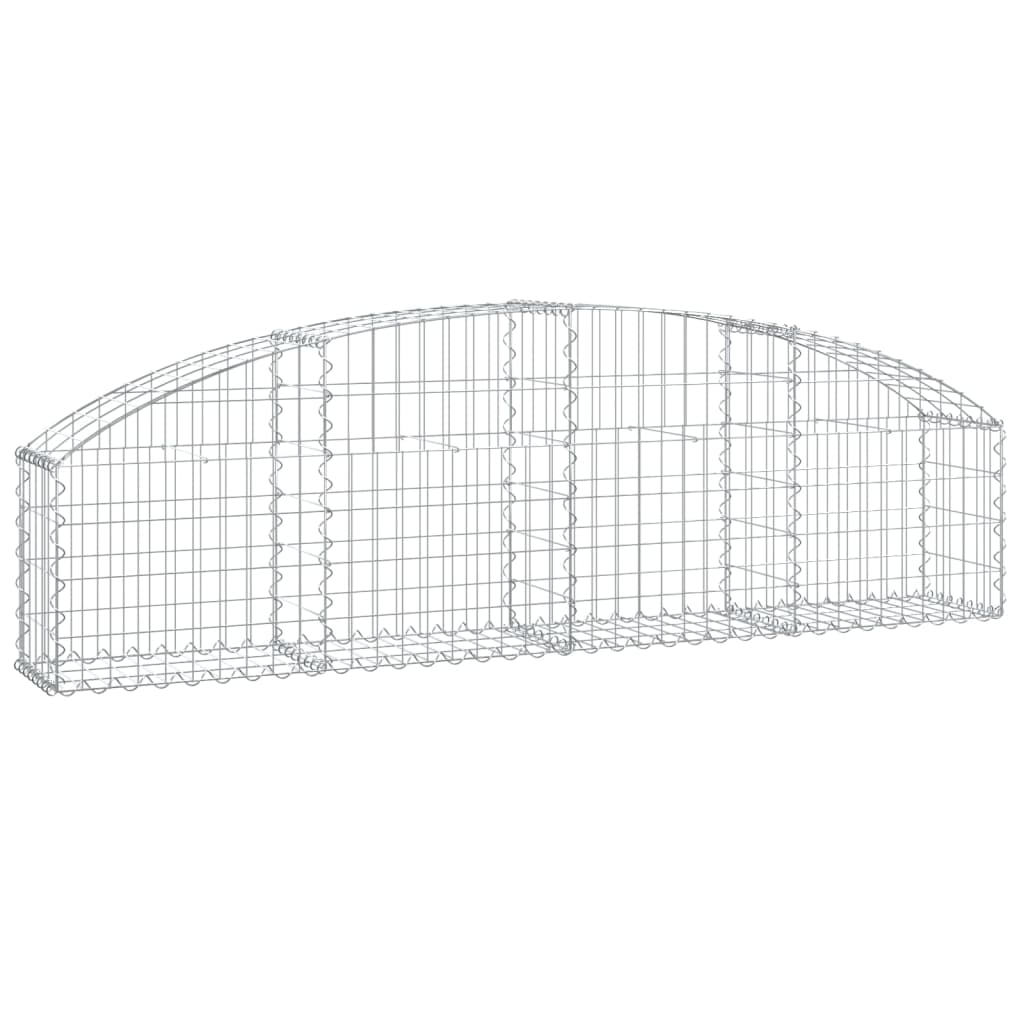 buet gabionkurv 200x30x40/60 cm galvaniseret jern