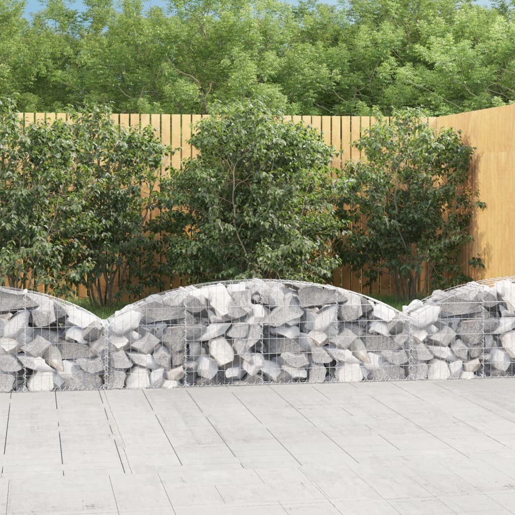 buet gabionkurv 200x30x40/60 cm galvaniseret jern