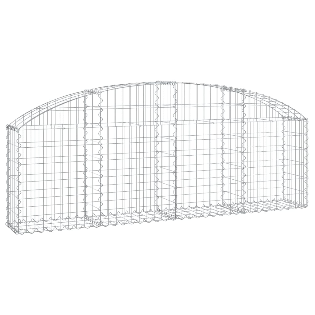 buet gabionkurv 200x30x60/80 cm galvaniseret jern