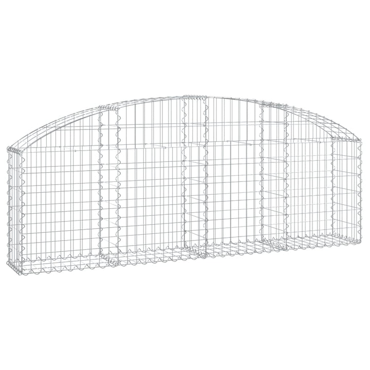 buet gabionkurv 200x30x60/80 cm galvaniseret jern