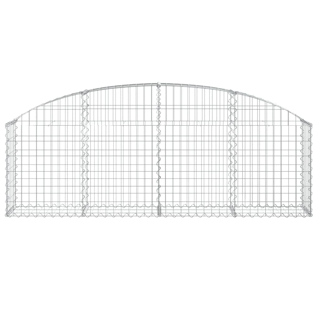 buet gabionkurv 200x30x60/80 cm galvaniseret jern