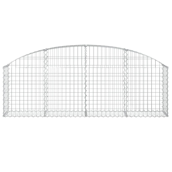 buet gabionkurv 200x30x60/80 cm galvaniseret jern
