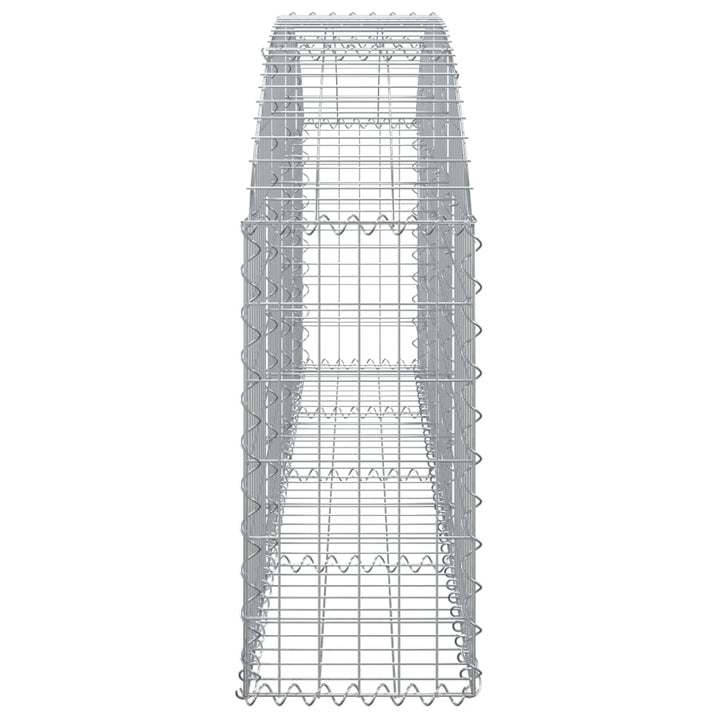 buet gabionkurv 200x30x60/80 cm galvaniseret jern