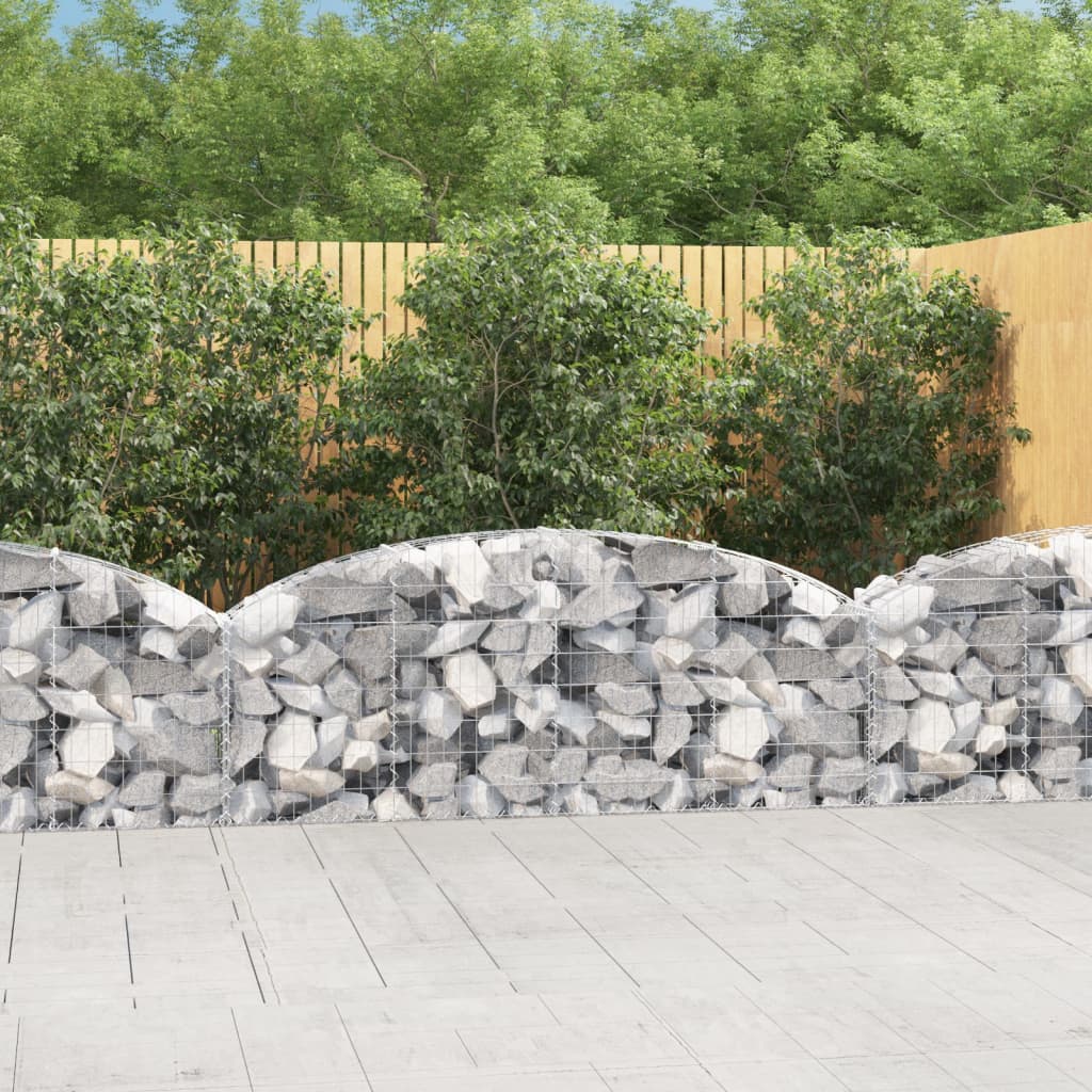 buet gabionkurv 200x30x60/80 cm galvaniseret jern