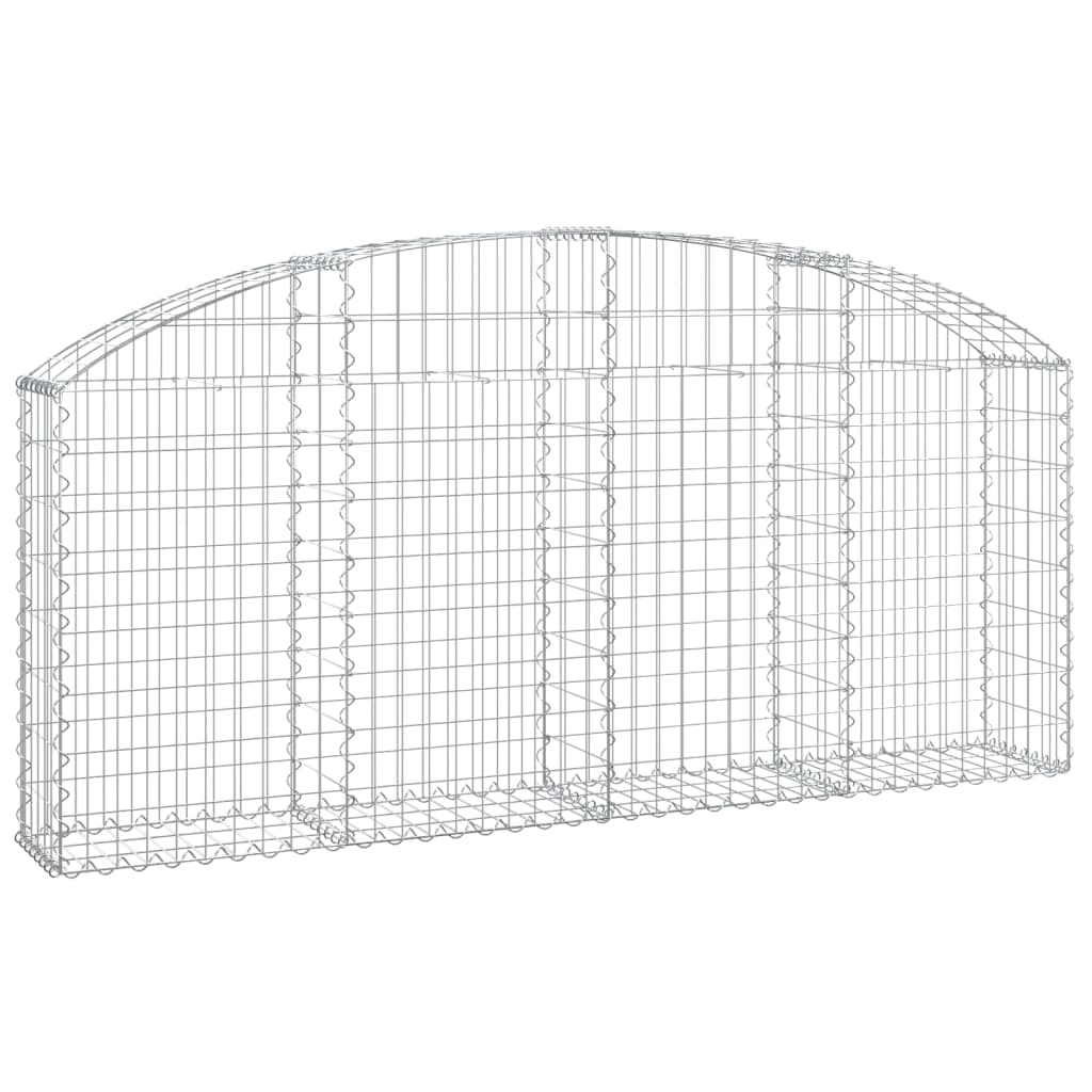 buet gabionkurv 200x30x80/100 cm galvaniseret jern