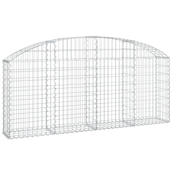 buet gabionkurv 200x30x80/100 cm galvaniseret jern