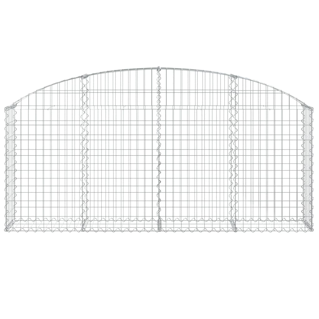 buet gabionkurv 200x30x80/100 cm galvaniseret jern