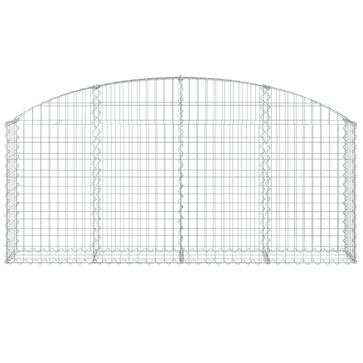 buet gabionkurv 200x30x80/100 cm galvaniseret jern
