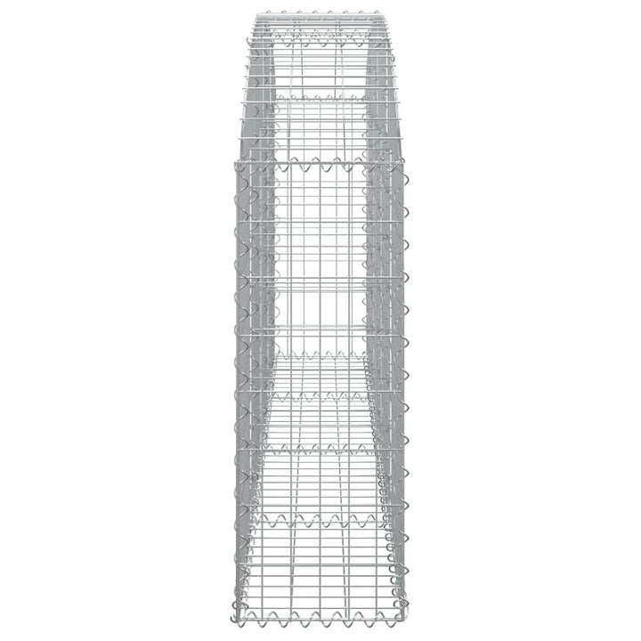 buet gabionkurv 200x30x80/100 cm galvaniseret jern