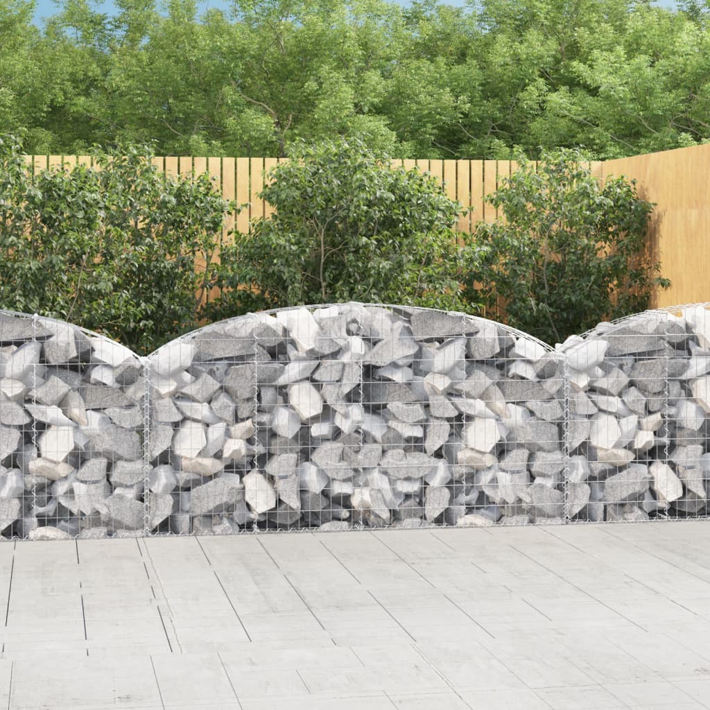 buet gabionkurv 200x30x80/100 cm galvaniseret jern