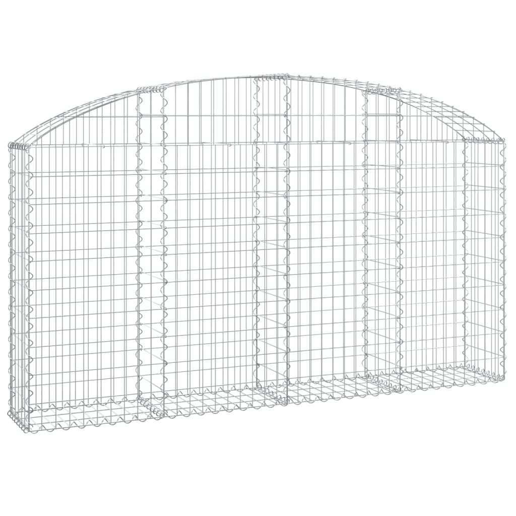 buet gabionkurv 200x30x100/120 cm galvaniseret jern