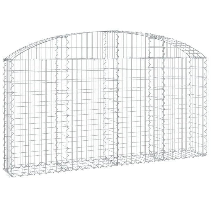 buet gabionkurv 200x30x100/120 cm galvaniseret jern