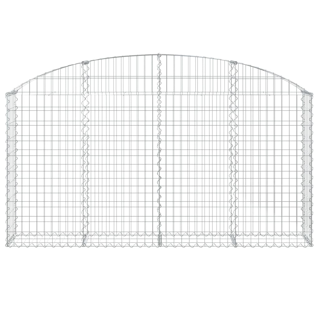 buet gabionkurv 200x30x100/120 cm galvaniseret jern