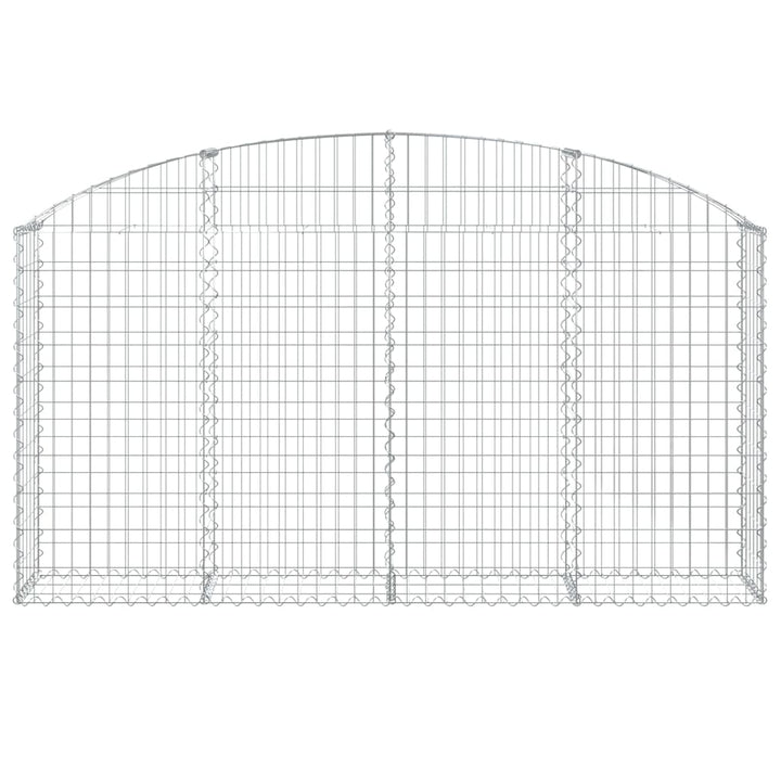 buet gabionkurv 200x30x100/120 cm galvaniseret jern