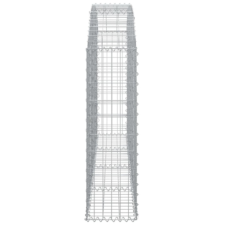 buet gabionkurv 200x30x100/120 cm galvaniseret jern