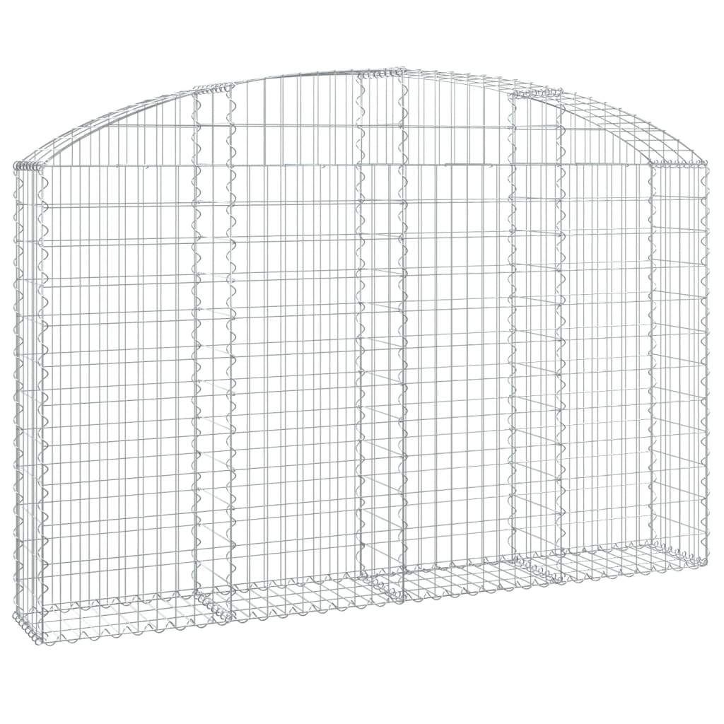 buet gabionkurv 200x30x120/140 cm galvaniseret jern